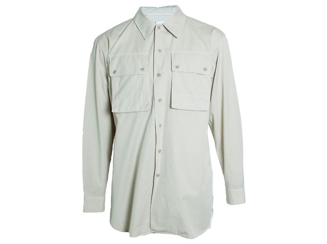 Lemaire, Camicia overshirt in cotone beige