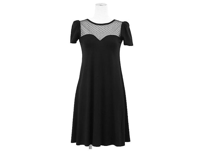 Red Valentino Stretch-Jersey-Kleid Schwarz