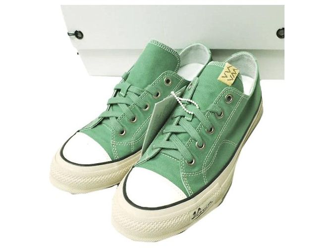 Baskets en toile visvim SKAGWAY L.T. LO Vert