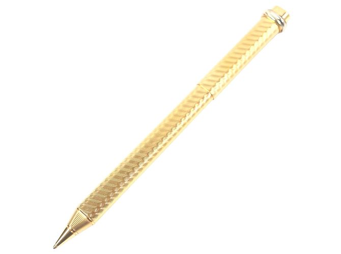 Cartier Trinity Double C Wave Pattern Ballpoint Pen Golden 