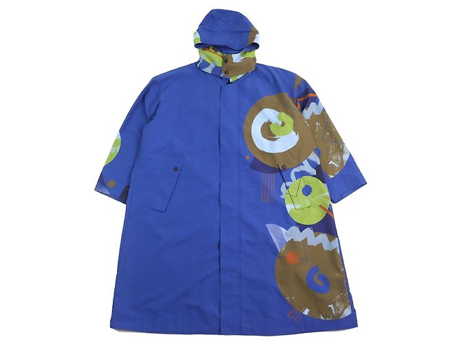 Homme Plissé Issey Miyake Polyester Mantel Blau