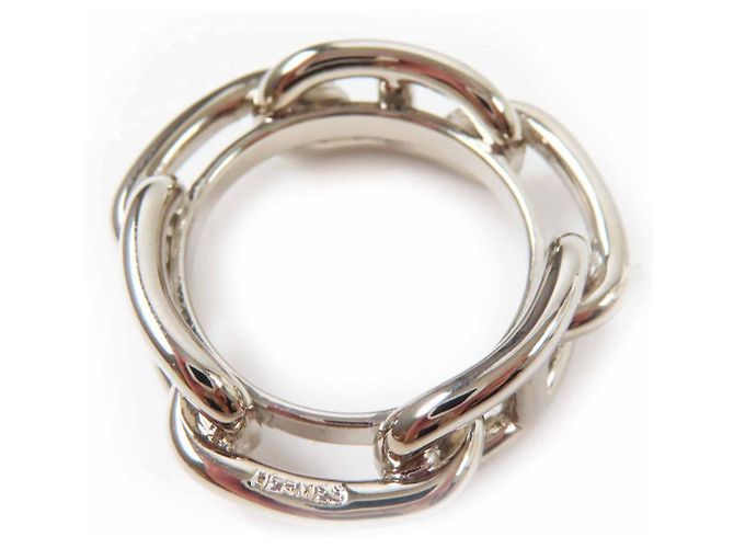Ring Anello per sciarpa Hermès Lukade Chne Dunkel Argento