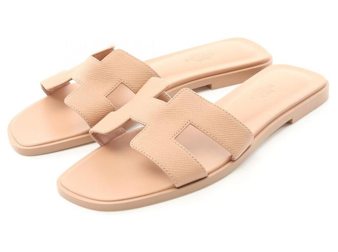 Hermès Sandales Hermes Oran Vau Epsom Rose