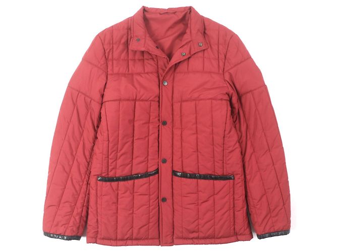 Alfred Dunhill Dunhill gesteppte Polyesterjacke Rot