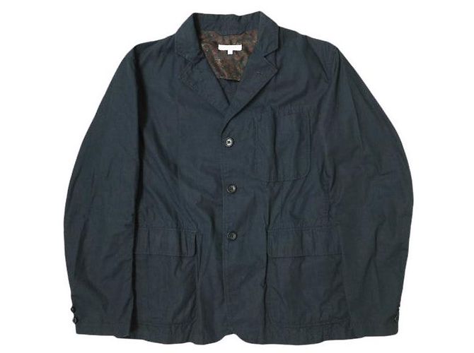 Autre Marque Giacca Baker Engineered Garments in Popeline Impermeabile Blu Blu navy