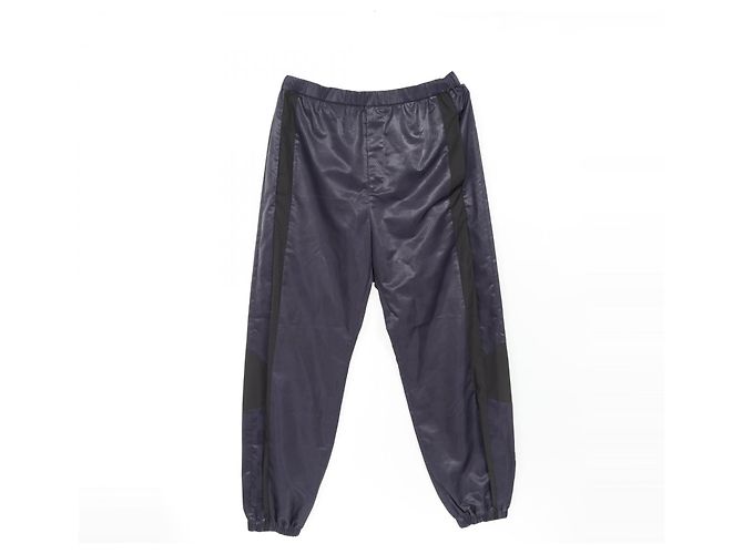 Damier-Polyesterhosen von Louis Vuitton Blau