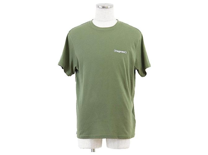 Camiseta de algodão Moncler Genius Fragment Verde Verde oliva