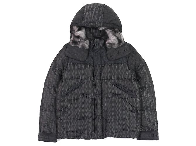 Moncler TIAMAT Rabbit Fur Down Jacket Black