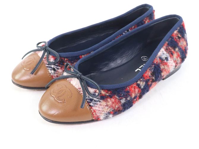 Sapatilhas de Tweed e Couro COCO Mark da Chanel Multicor