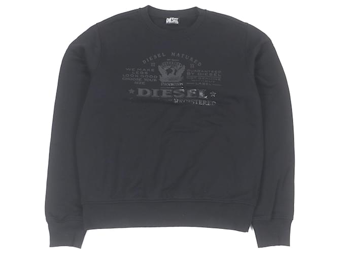 Autre Marque Diesel S-GINN LOGO Cotton Sweatshirt Black  ref.2388153