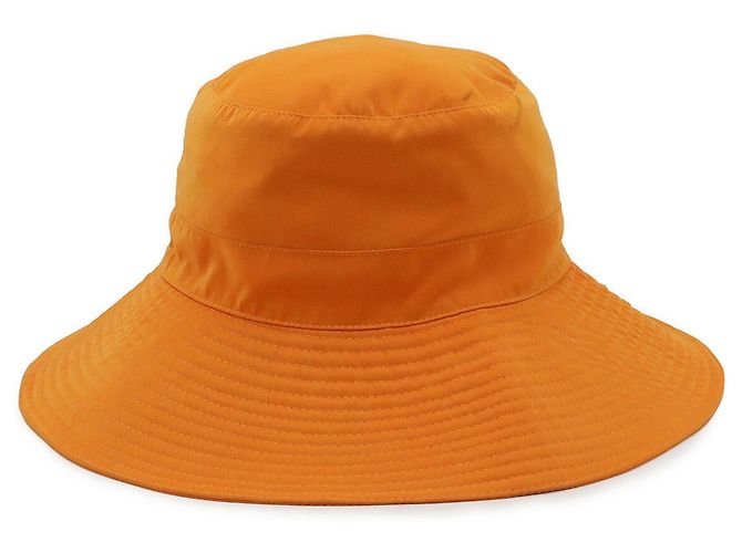 Hermès H logo Polyester Nylon Bucket Hat Orange