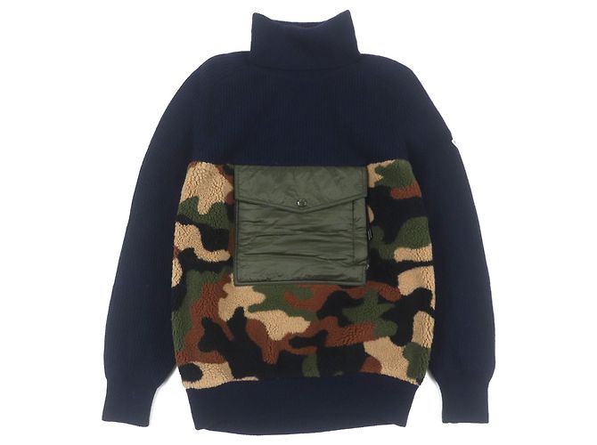 Moncler CICLISTA Strickpullover Blau Khaki Marineblau 