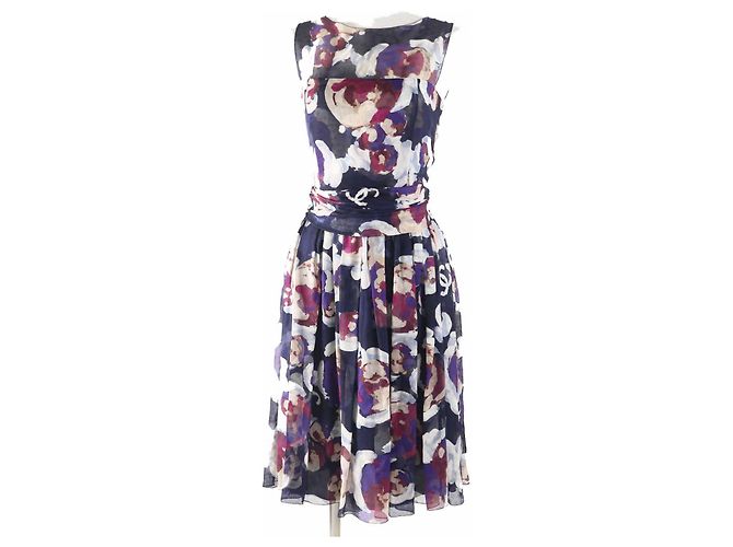 Chanel P37299 Vestito in Seta Multicolore