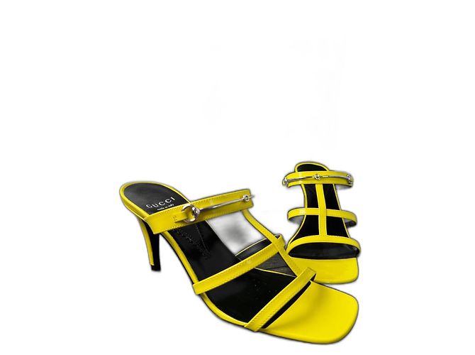Marmont Gucci yellow gladiator sandals 