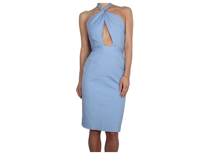 Vestido de algodão azul Dsquared2