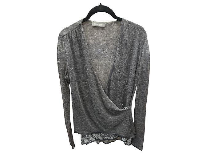 Ermanno Scervino Pullover Grau aus Viskose