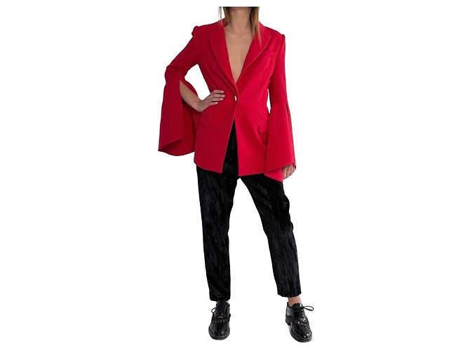 Prabal Gurung Sculptural blazer Red