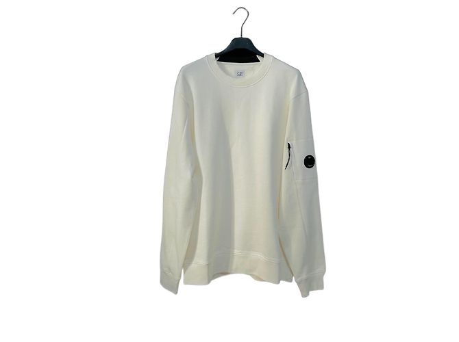 CP Company Diagonal Raised Fleece Sweatshirt Weiß XL