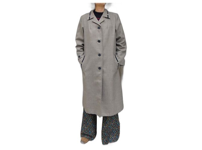 Autre Marque Akylon Paris Coat Grey Wool Blend