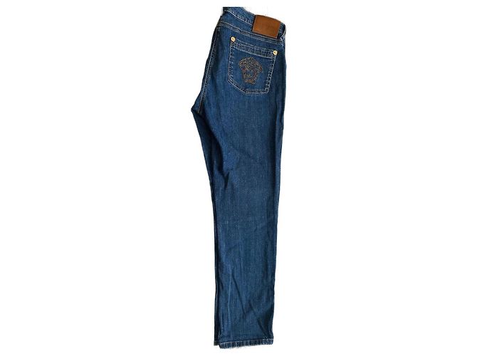 Vaqueros Gianni Versace de algodón azul 