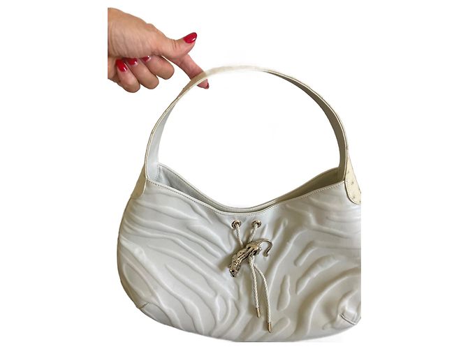 Cartier Panthère Ledertasche in Eggshell Aus weiß