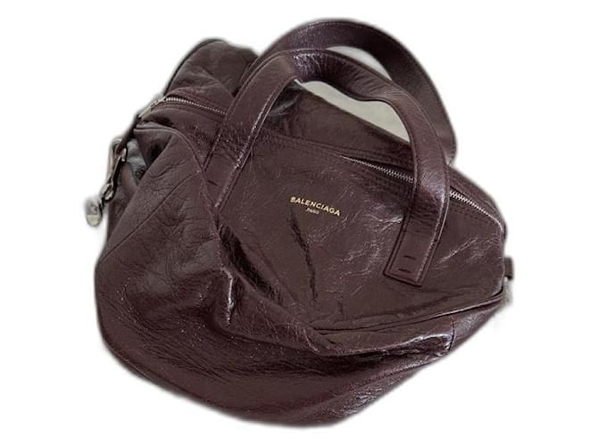 Balenciaga Air Hobo Model Prune Leather Lambskin  ref.2432857