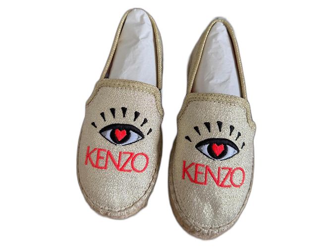 Espadrilles Kenzo Enfant Dorées en Corde