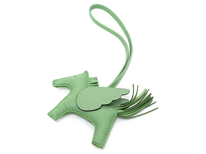 Charm de bolsa Hermès Rodeo Pegasus PM Verde Verde claro