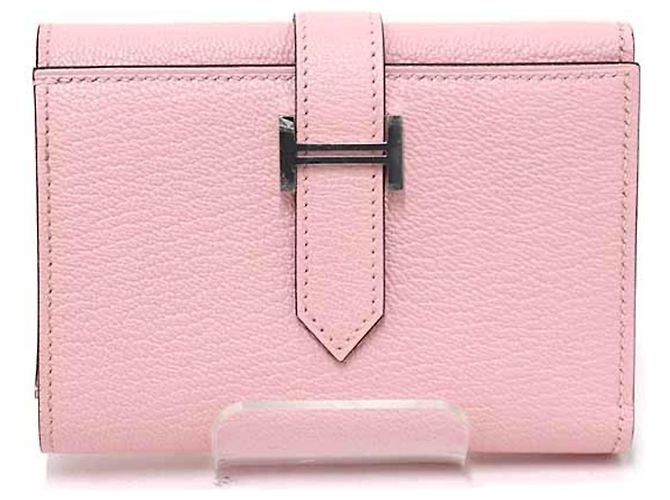 Carteira Trifold Bearn Combination da Hermès Rosa