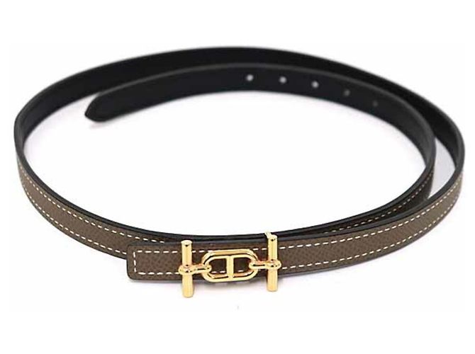 Hermès Hermes Reversible Leather Belt Brown Black