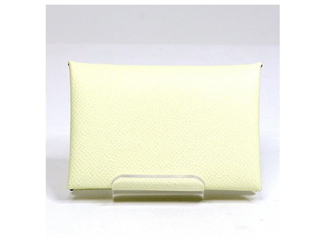 Monedero de cuero Epsom de Hermès en Amarillo