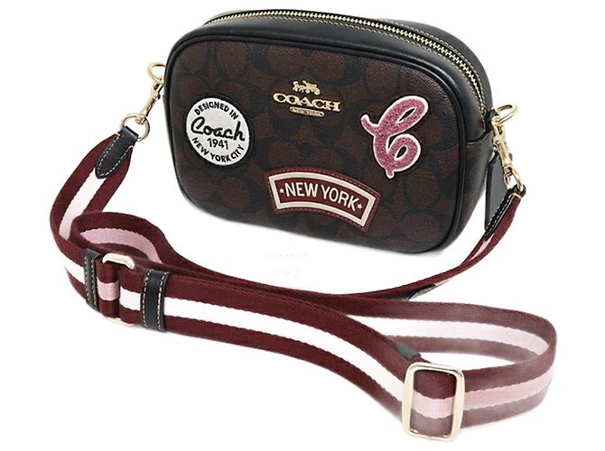 Bolsa de Câmera Mini Jamie da Coach Marrom Preto