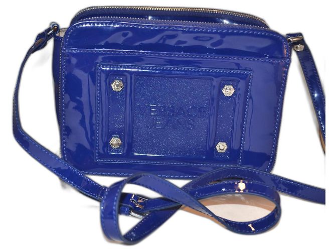 bolso de mano Versace Jeans Couture azul charol