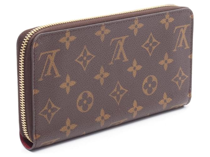 Louis Vuitton Zippy Wallet Monogram Long Wallet Brown Pink Leather  ref.2433655