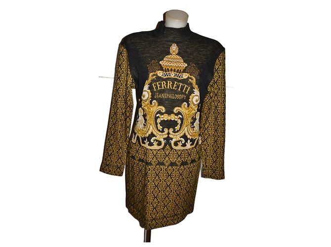 Alberta Ferretti patterned wool blend dress