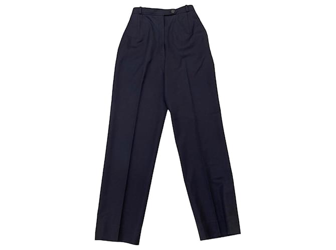 Hermès Hermes Wool Pants Brown Cotton  ref.2434590