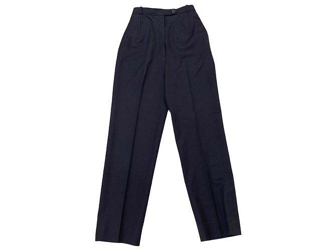 Hermès Pantalones de lana Hermes Castaño