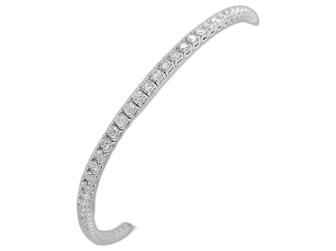 Autre Marque Pulseira de ouro branco com diamantes de 2,50 ct