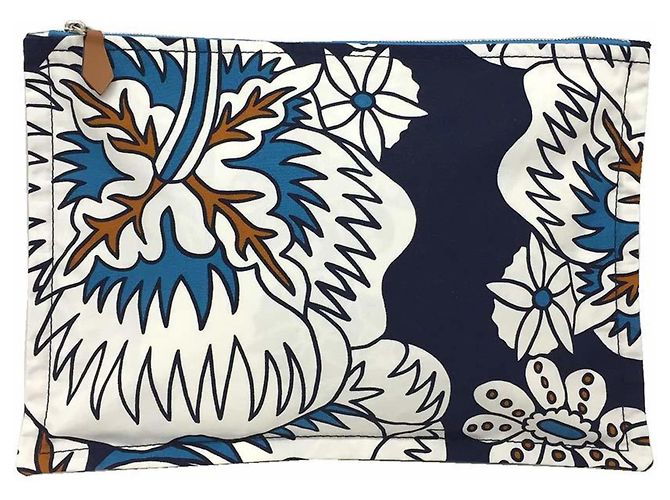 Flache Tasche GM Truth Bora Hermès Weiß Marineblau