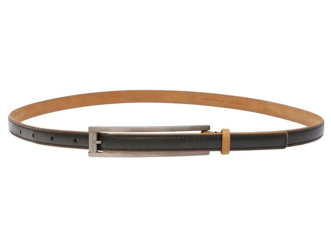 Schwarzer Leder Gürtel LOUIS VUITTON LV Auth 133503