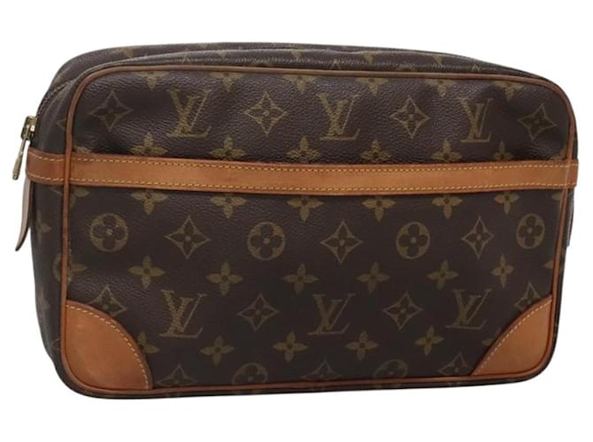 LOUIS VUITTON Monogram Compiegne 28 Clutch Bag M51845 LV Auth 129666 Cloth  ref.2440613