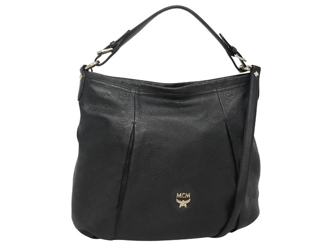 Borsa a Spalla in Pelle MCM Vicetos Logogram 2way Nera Auth 133981 Nero