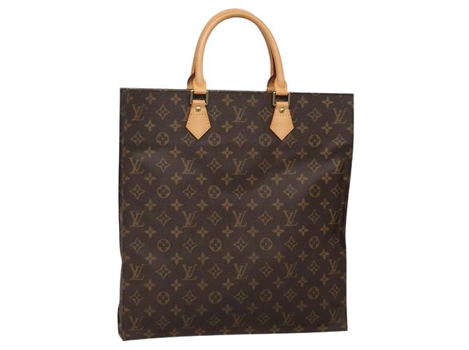 LOUIS VUITTON Monogram Sac Plat Handtasche M51140 LV Auth 138723 Monogramm