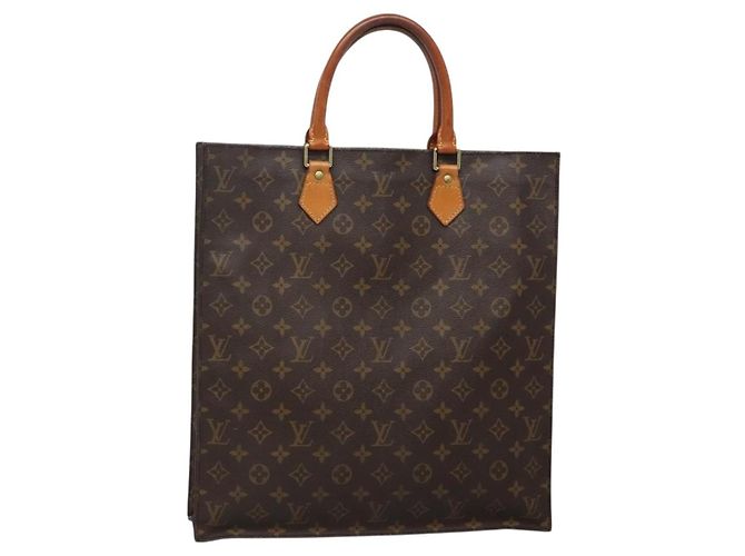 LOUIS VUITTON Bolsa Sac Plat Monogram M51140 LV Auth 138698 Monograma