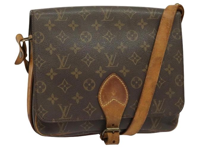 LOUIS VUITTON Bolsa de Ombro Monogram Cartouchiere GM M51252 LV Auth 137723 Monograma
