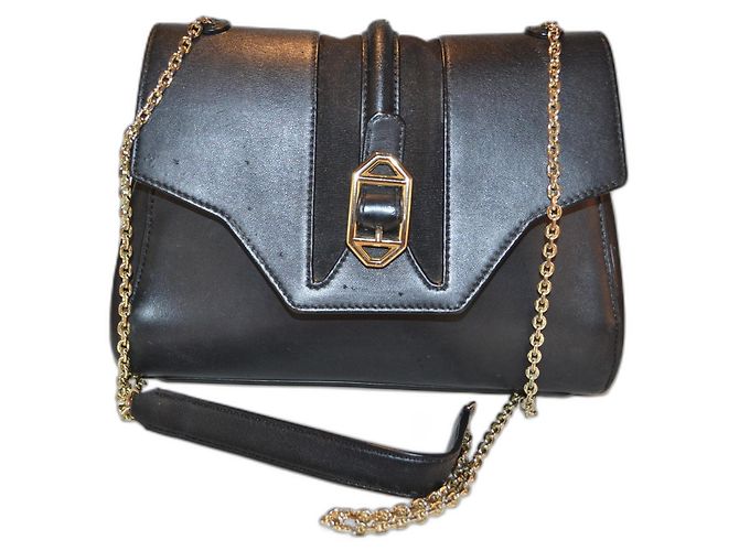Borsa a tracolla Giorgio Armani in pelle nera Nero