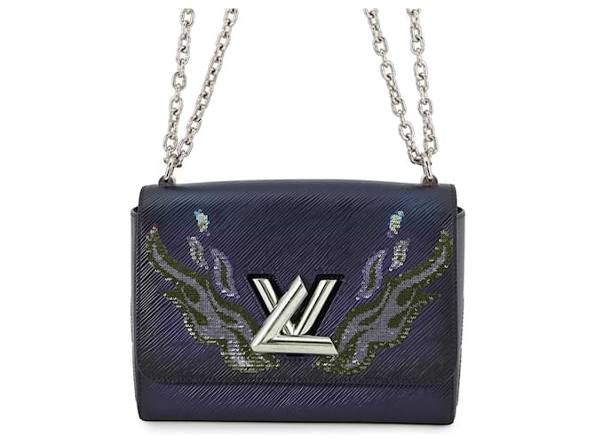 Louis Vuitton Epi Sequin Twist MM Shoulder Bag Navy blue Leather  ref.2441182