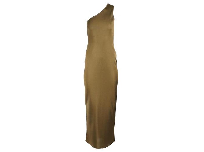 Saint Laurent Kleid aus grüner Seide