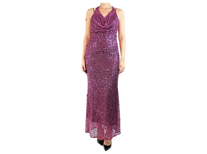 Rat & Boa Lila Pailletten Verona Kleid - Größe S