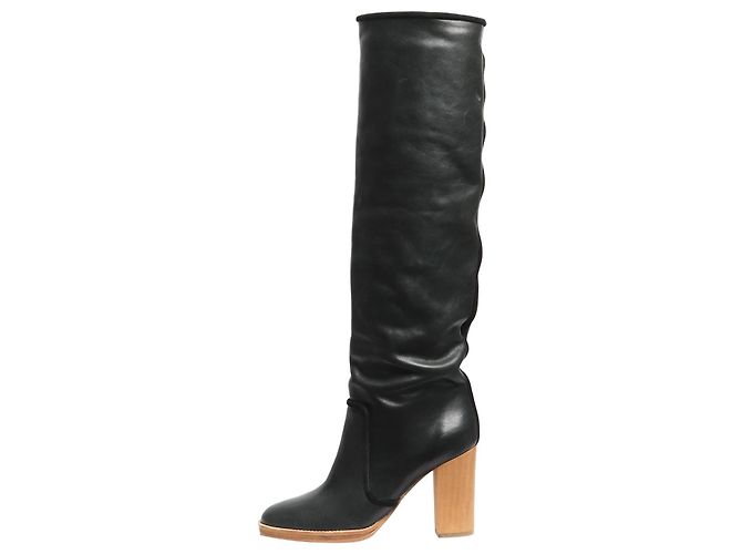 Isabel Marant Black leather knee-high boots - size EU 38